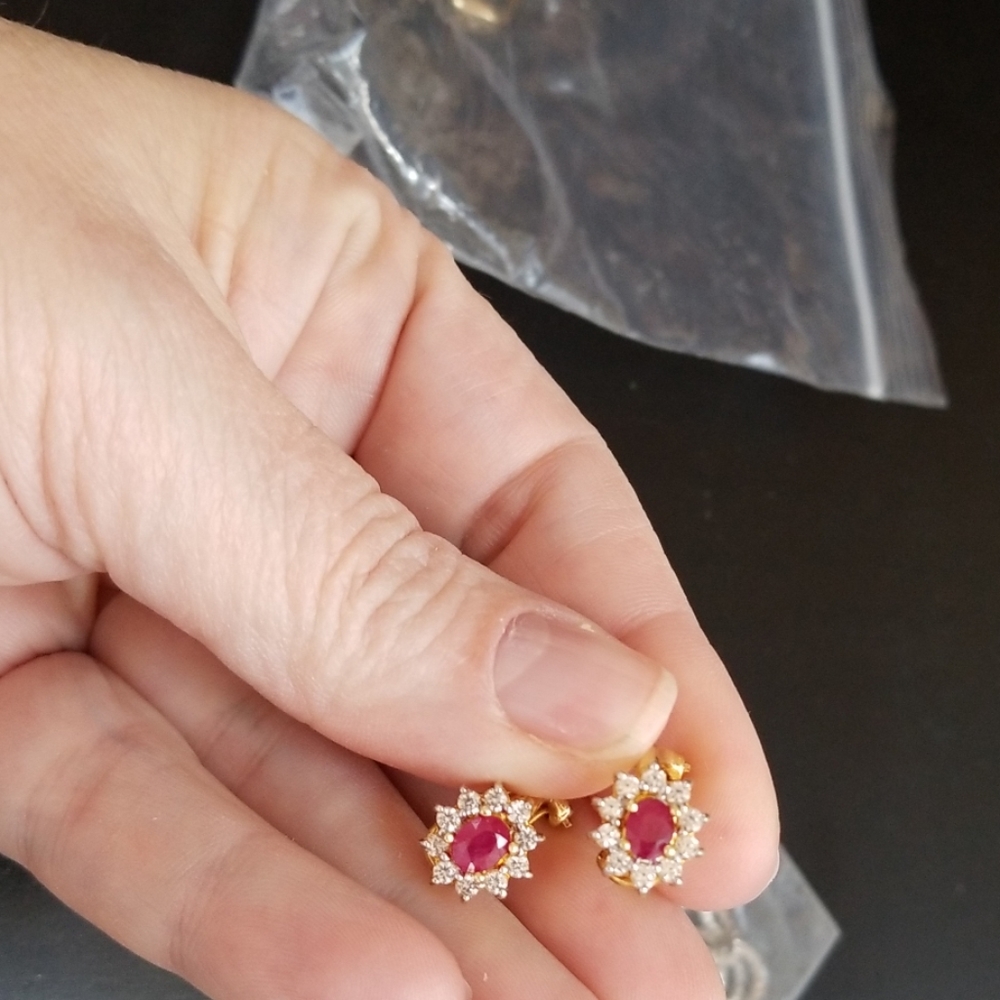 Ruby earrings